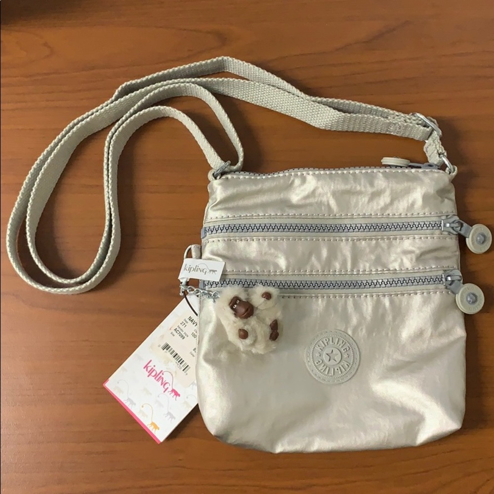 BNWT Kipling Silver Alvar Mini Bag